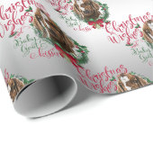 ヤギ |クリスマスウィッシュベビーヤギのキスボート ラッピングペーパー (ロールコーナー)