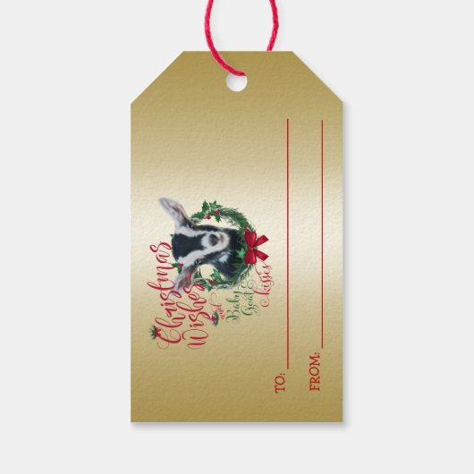 ヤギ |クリスマスウィッシュベビーヤギキスアルパイン ギフトタグ (裏面)