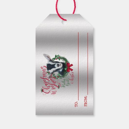 ヤギ |クリスマスウィッシュベビーヤギキスアルパイン ギフトタグ (裏面)