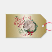 ヤギ |クリスマスウィッシュベビーヤギキスアンゴラ ギフトタグ (正面(横))