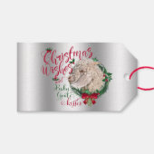 ヤギ |クリスマスウィッシュベビーヤギキスアンゴラ ギフトタグ (正面(横))