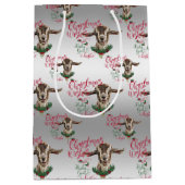 ヤギ |クリスマスウィッシュベビーヤギキストッグ ミディアムペーパーバッグ (正面)