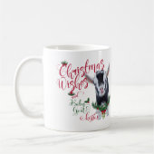 ヤギ |クリスマスウィッシュベビーヤギキスナイジェリア コーヒーマグカップ (左)