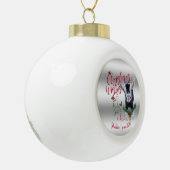 ヤギ |クリスマスウィッシュベビーヤギキスナイジェリア セラミックボールオーナメント (左)