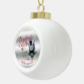 ヤギ |クリスマスウィッシュベビーヤギキスナイジェリア セラミックボールオーナメント (右)