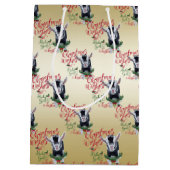 ヤギ |クリスマスウィッシュベビーヤギキスナイジェリア ミディアムペーパーバッグ (裏面)