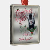 ヤギ |クリスマスウィッシュベビーヤギキスナイジェリア メタルオーナメント (右)