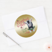 ヤギ |クリスマスウィッシュベビーヤギキスナイジェリア ラウンドシール (封筒)