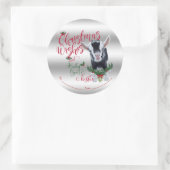 ヤギ |クリスマスウィッシュベビーヤギキスナイジェリア ラウンドシール (バッグ)