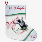 ヤギ |クリスマスウィッシュベビーヤギキスナイジェリア ラージクリスマスストッキング (正面)