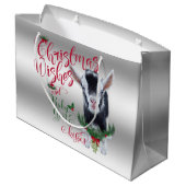 ヤギ |クリスマスウィッシュベビーヤギキスナイジェリア ラージペーパーバッグ (裏面アングル)