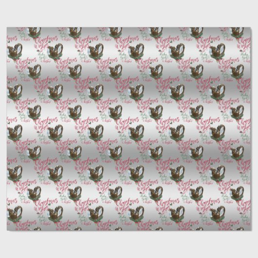 ヤギ |クリスマスウィッシュベビーヤギキスヌビアン ラッピングペーパー (フラット)