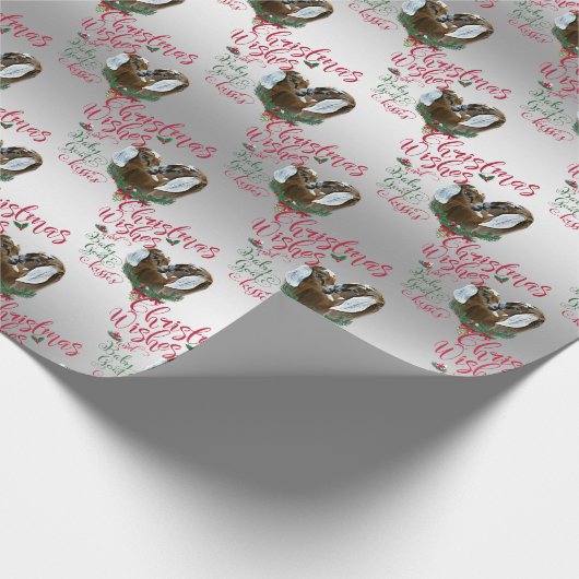 ヤギ |クリスマスウィッシュベビーヤギキスヌビアン ラッピングペーパー (角)