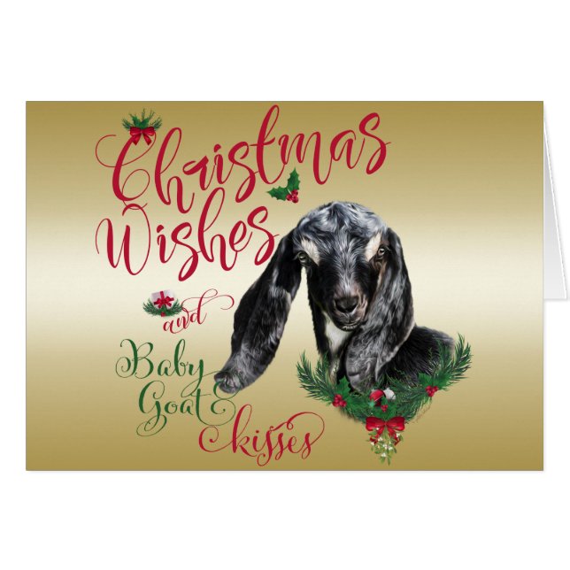 ヤギ |クリスマスウィッシュベビーヤギキスヌビア (正面横)