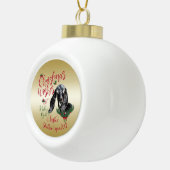 ヤギ |クリスマスウィッシュベビーヤギキスヌビア セラミックボールオーナメント (右)