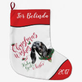 ヤギ |クリスマスウィッシュベビーヤギキスヌビア ラージクリスマスストッキング (正面)