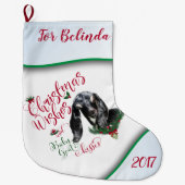 ヤギ |クリスマスウィッシュベビーヤギキスヌビア ラージクリスマスストッキング (正面)