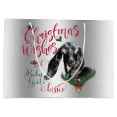 ヤギ |クリスマスウィッシュベビーヤギキスヌビア ラージペーパーバッグ (裏面)