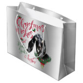 ヤギ |クリスマスウィッシュベビーヤギキスヌビア ラージペーパーバッグ (裏面アングル)