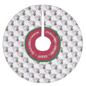 ヤギ |クリスマスウィッシュベビーヤギキスラマンチャ ブラッシュドポリエステルツリースカート (正面)