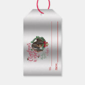 ヤギ |クリスマスウィッシュベビーヤギキスNubian 2 ギフトタグ (裏面)