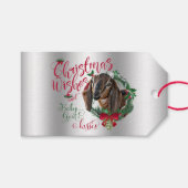 ヤギ |クリスマスウィッシュベビーヤギキスNubian 2 ギフトタグ (正面(横))