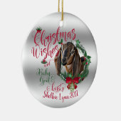 ヤギ |クリスマスウィッシュベビーヤギキスNubian 2 セラミックオーナメント (右)
