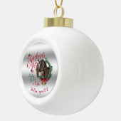 ヤギ |クリスマスウィッシュベビーヤギキスNubian 3 セラミックボールオーナメント (右)