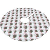 ヤギ |クリスマスウィッシュベビーヤギキスNubian 3 ブラッシュドポリエステルツリースカート (アングル)