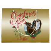 ヤギ |クリスマスウィッシュベビーヤギキスNubian 3 ラージペーパーバッグ (裏面)