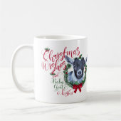 ヤギ |クリスマスウィッシュベビーヤギキスPygmy コーヒーマグカップ (左)