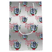 ヤギ |クリスマスウィッシュベビーヤギキスPygmy ミディアムペーパーバッグ (裏面)