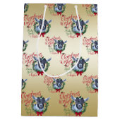 ヤギ |クリスマスウィッシュベビーヤギキスPygmy ミディアムペーパーバッグ (裏面)