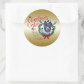 ヤギ |クリスマスウィッシュベビーヤギキスPygmy ラウンドシール (バッグ)