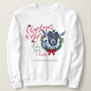 ヤギ  クリスマスウィッシュベビーヤギキスPygmy 2 スウェットシャツ