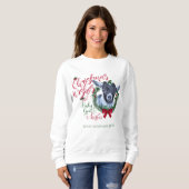 ヤギ |クリスマスウィッシュベビーヤギキスPygmy 2 スウェットシャツ (正面フル)