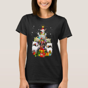 ヤギ クリスマスパジャマ Xmas ヤギ ツリーライト 帽子 Tシャツ