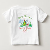 ヤギ・クリスマス・ベビー初の2010 ベビーTシャツ (裏面)