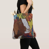 ヤギ トートバッグ (クローズアップ)