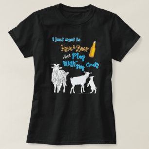 ヤギ ビールを食べたいと思うや遊，山羊とDK Tシャツ