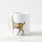 ヤギ:ブラウン コーヒーマグカップ (正面左)