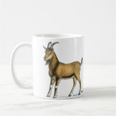 ヤギ:ブラウン コーヒーマグカップ (左)