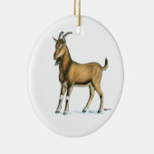 ヤギ:ブラウン セラミックオーナメント (右)