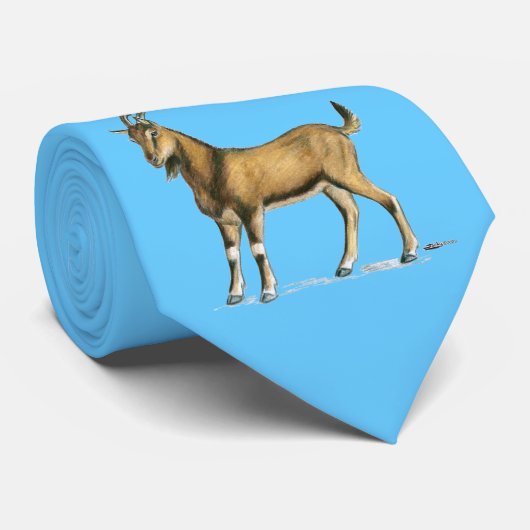 ヤギ: ブラウン ネクタイ (ロール)