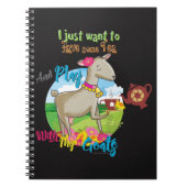 ヤギ |ヤギと一緒にお茶を飲遊みたい ノートブック (正面)