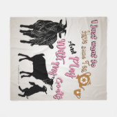 ヤギ |ヤギと一緒にお茶遊を飲みたい フリースブランケット (正面(横))