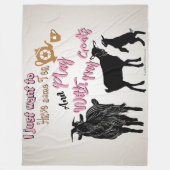 ヤギ |ヤギと一緒にお茶遊を飲みたい フリースブランケット (正面)