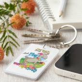 ヤギ |ヤギと一緒にコーヒー遊を飲みたい キーホルダー (正面右)