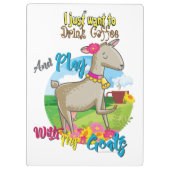 ヤギ |ヤギと一緒にコーヒー遊を飲みたい クリップボード (裏面)