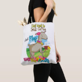 ヤギ |ヤギと一緒にコーヒー遊を飲みたい トートバッグ (クローズアップ)